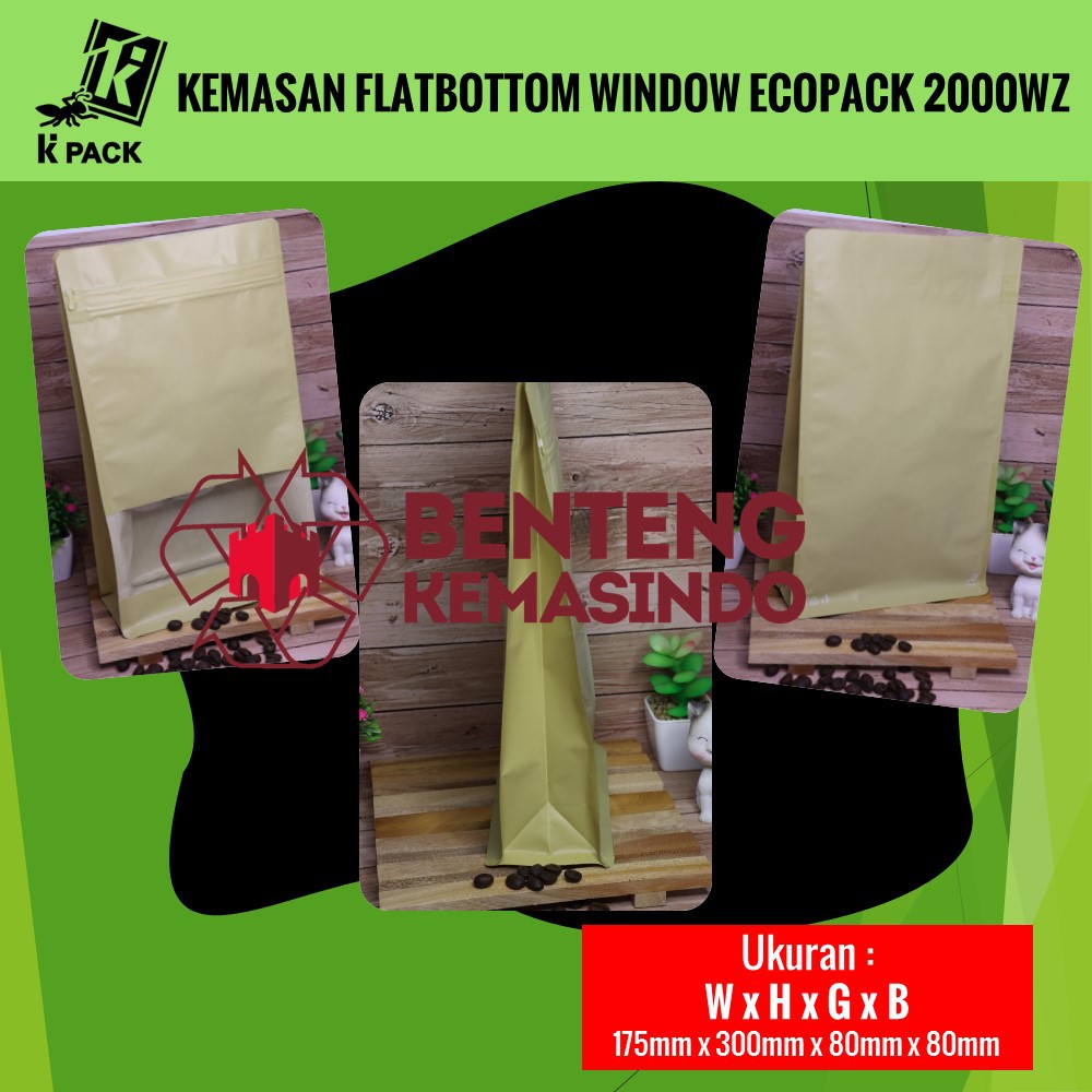 KEMASAN FLATBOTTOM WINDOW ECOPACK 2000WZ
