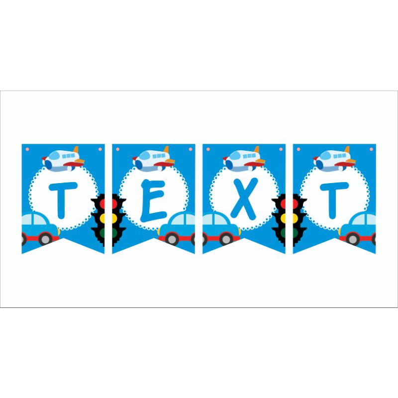 Bunting Flag Transportation CUSTOM TEXT