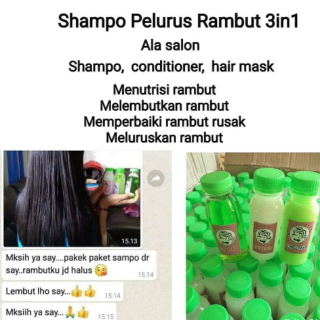 Sampo Pelurus Rambut 3in1
