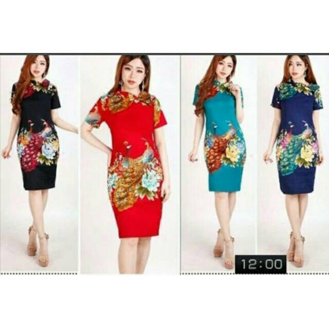 DRESS BATIK PEACOCK