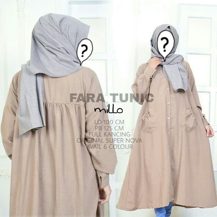 FARA TUNIC MILO (KANCING DEPAN)