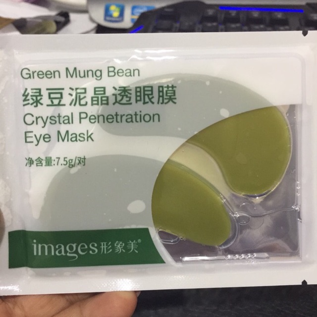 Green mung been eye mask