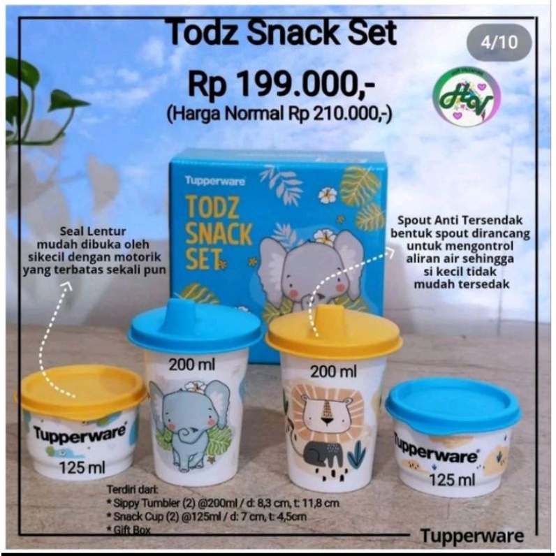 Todz snack set tupperware