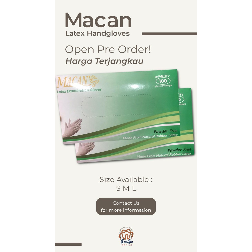 HANDSCOON Macan latex Gloves white
