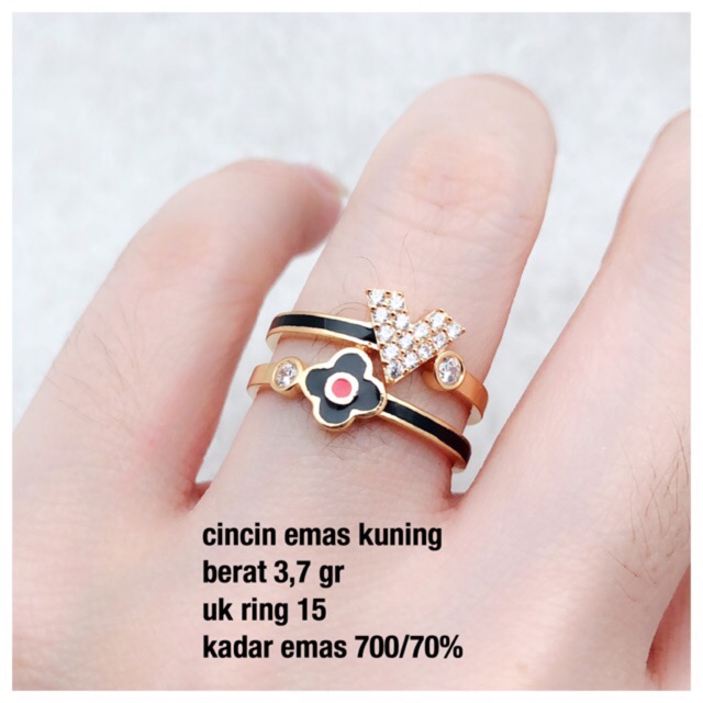 cincin emas kuning 3.7 gr