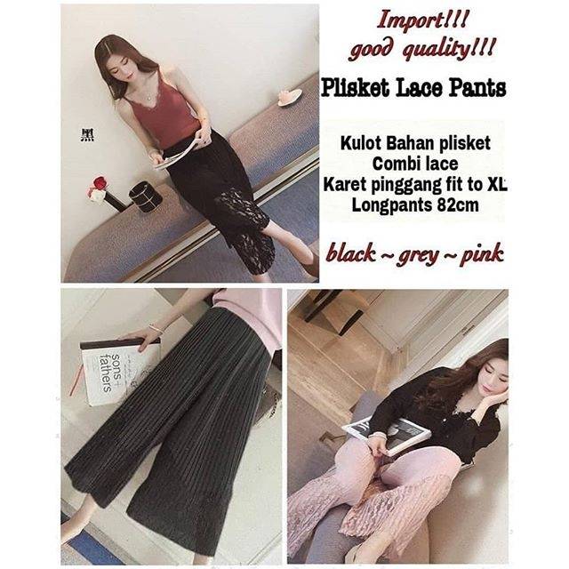Choya Plisket Lace Pants