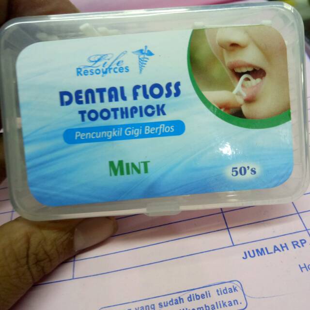 Dental floss toothpick