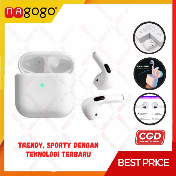 Headset EarphoneWireless Bluetooth TWS Pro 5  Versi 5.0