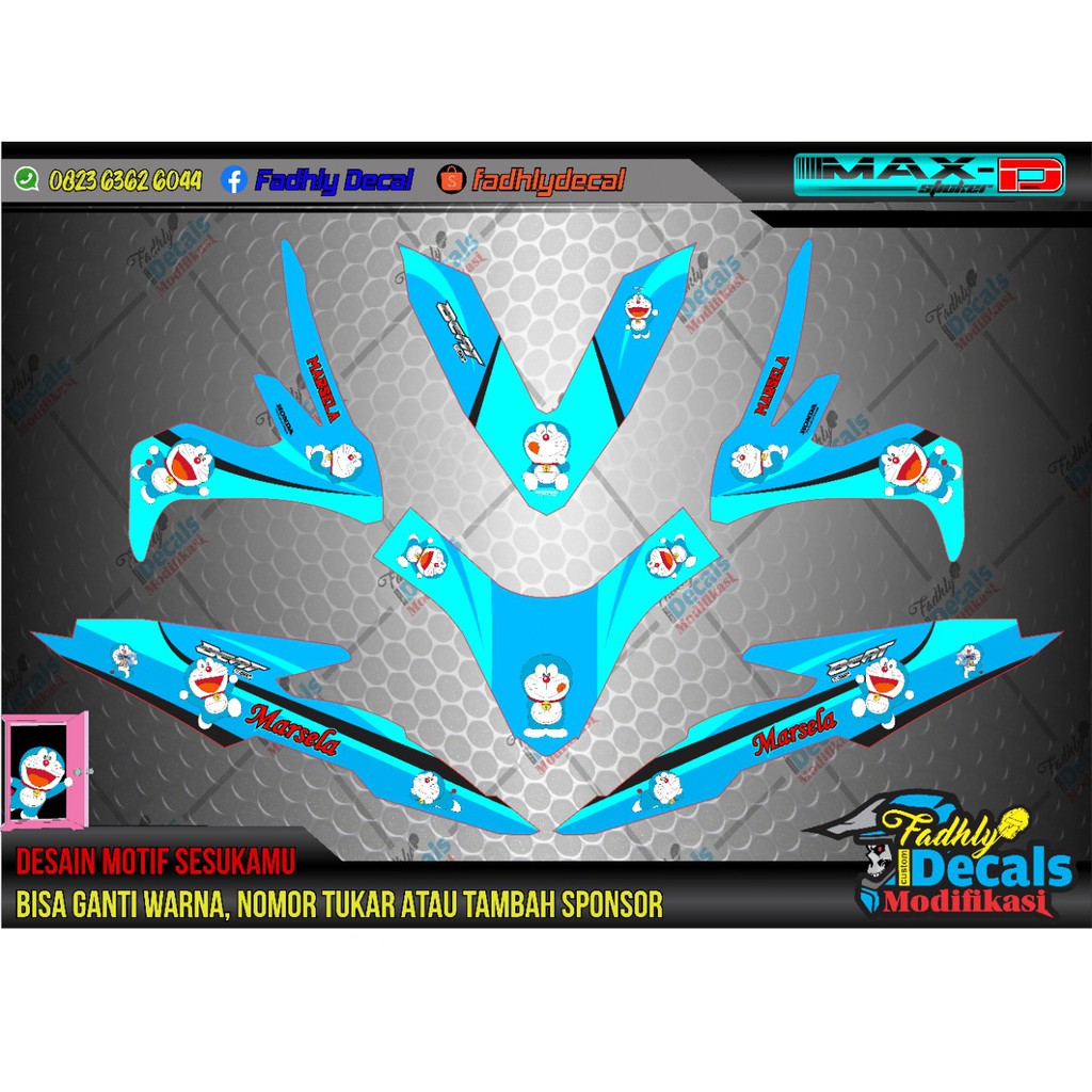 Decal Beat Street Doraemon biru