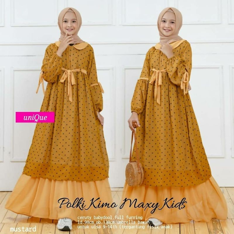 gamis anak polki kino