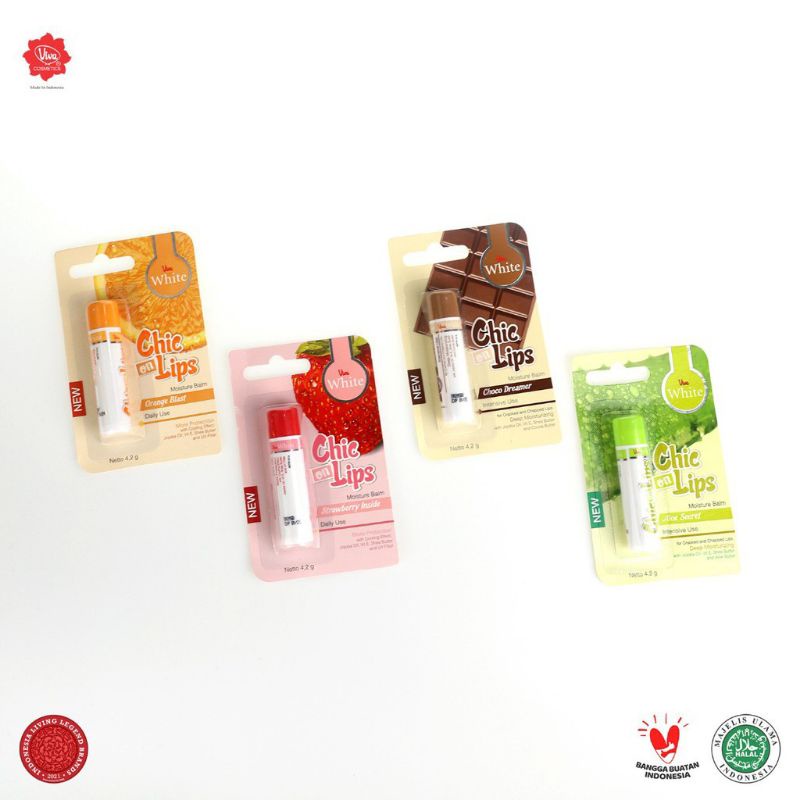 Viva White Moisture Balm Chic On Lips