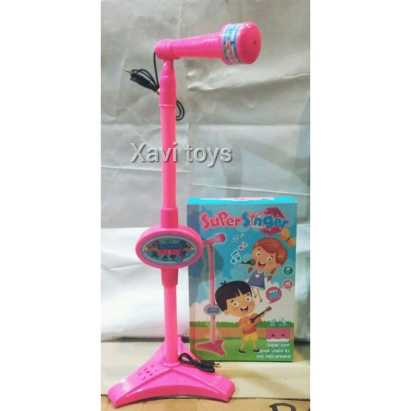 Mainan MICROPHONE Super singer Baterai