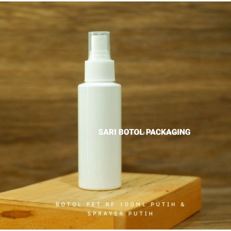 BOTOL PET 100ML RF PUTIH SPRAY PUTIH