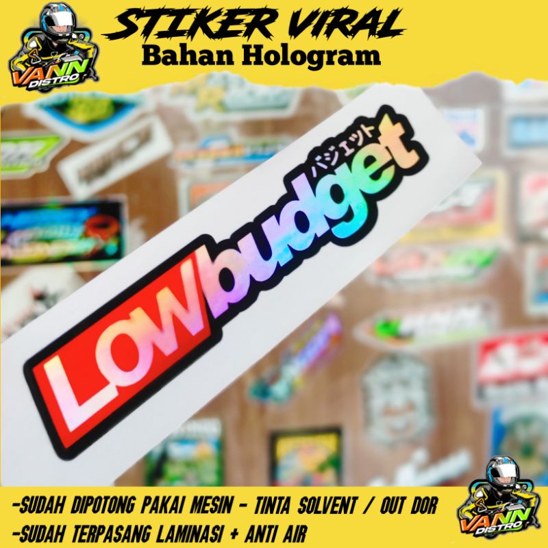 stiker low budget holo