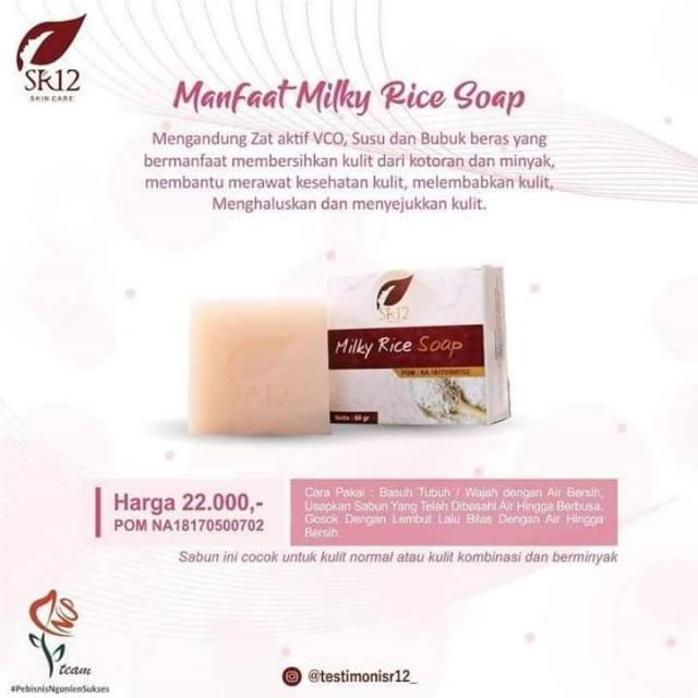Milk rice soap