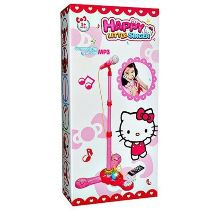 HELLO KITTY MICROPHONE MP3 INPUT - mic hello kitty mainan anak