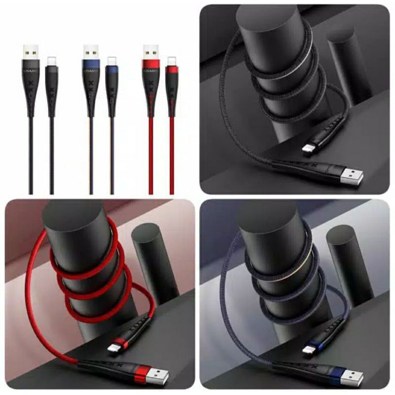 USAMS KABEL DATA DAN CHARGE LIGHTNING CABLE U11