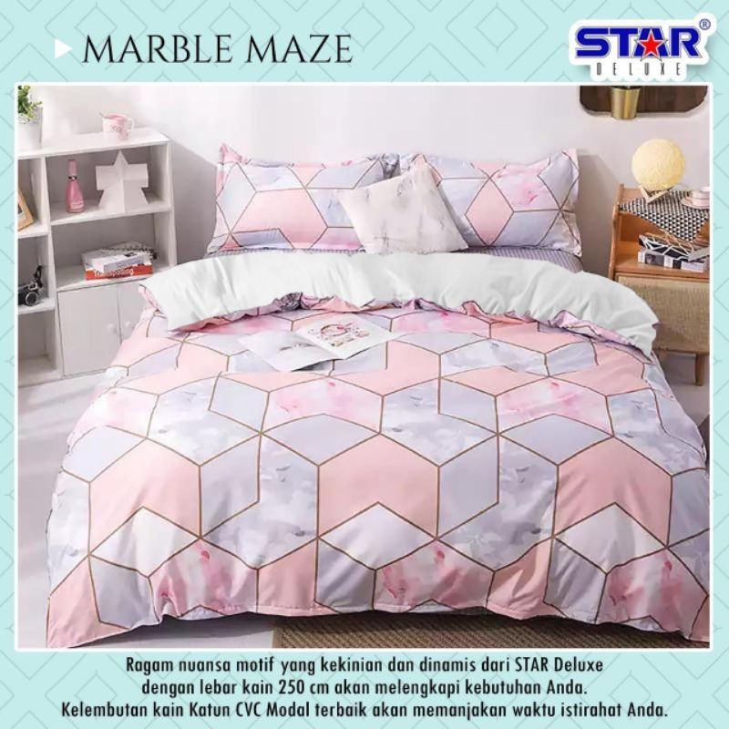 bedcoverset custom motif marble maze