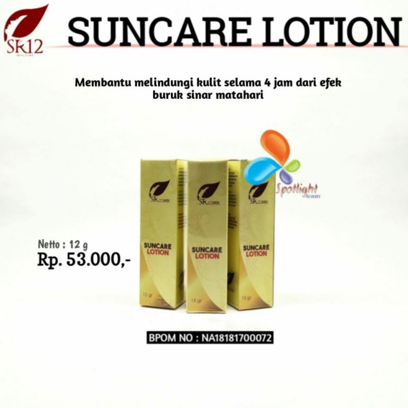 Sr12 Suncare lotion 15 gram