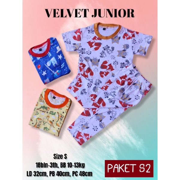 setelan velvet junior S