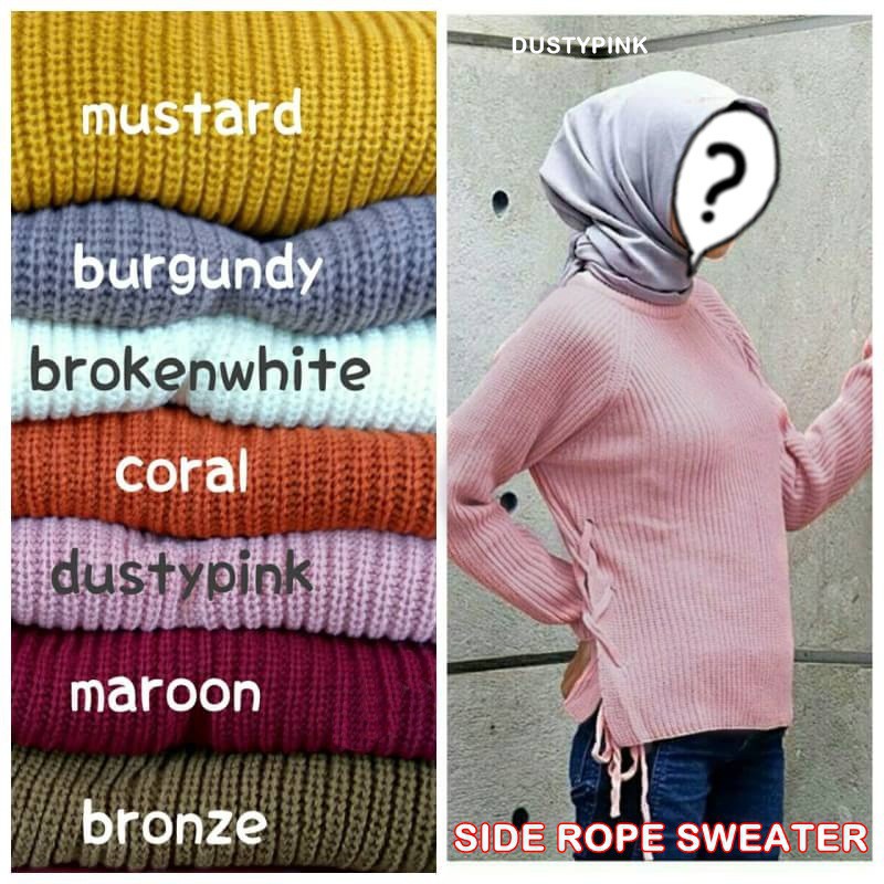 Best Item! SIDE ROPE SWEATER