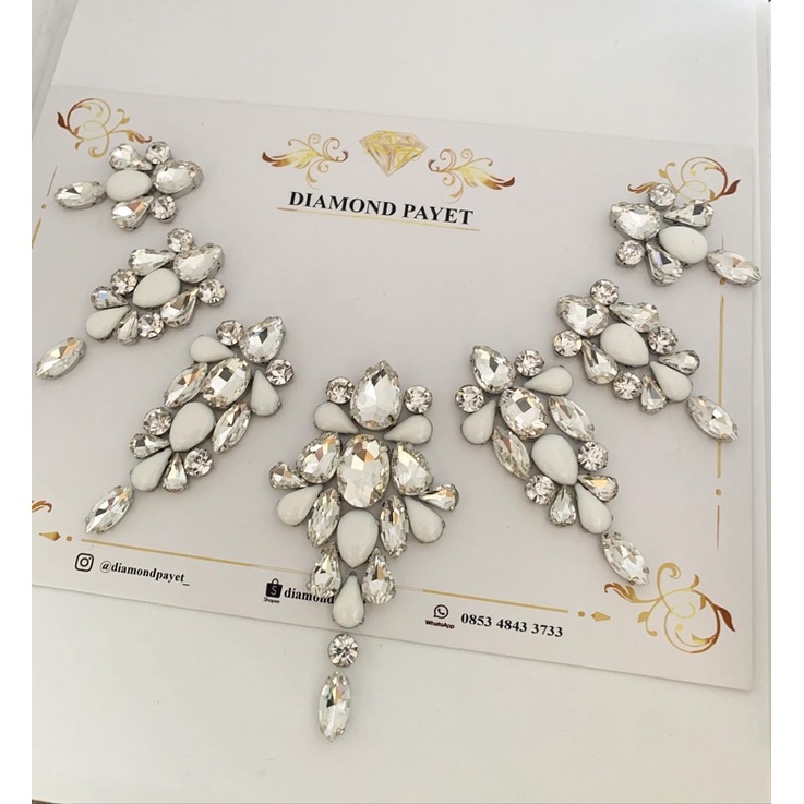Diamond Payet Rangkai Putih susu clear