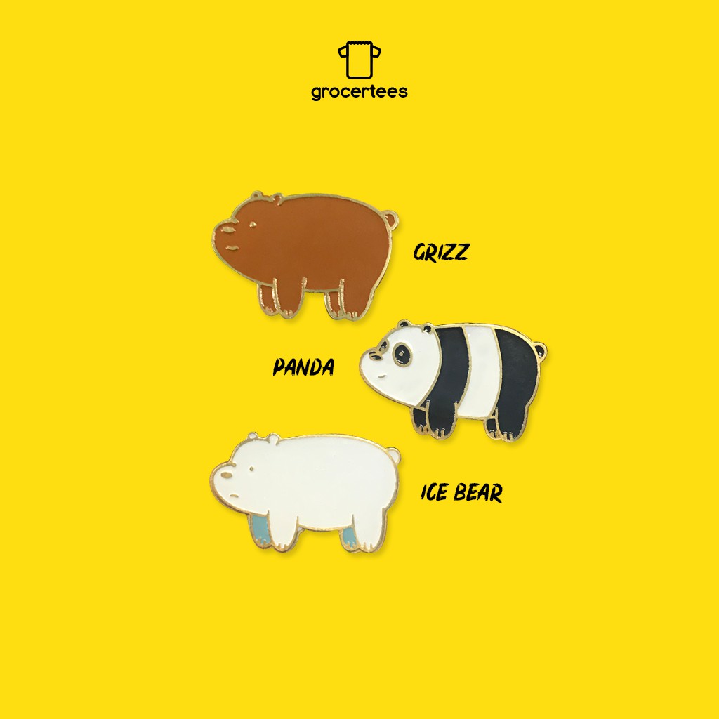 Enamel Pin We Bare Bears (per pcs)