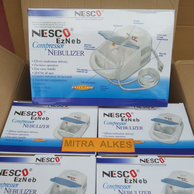 Compressor NEBULIZER NESCO. ALAT UAP Inhalasi Terapi Pernapasan.