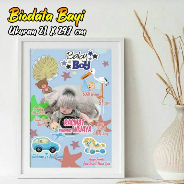 BIODATA BABY + FRAME