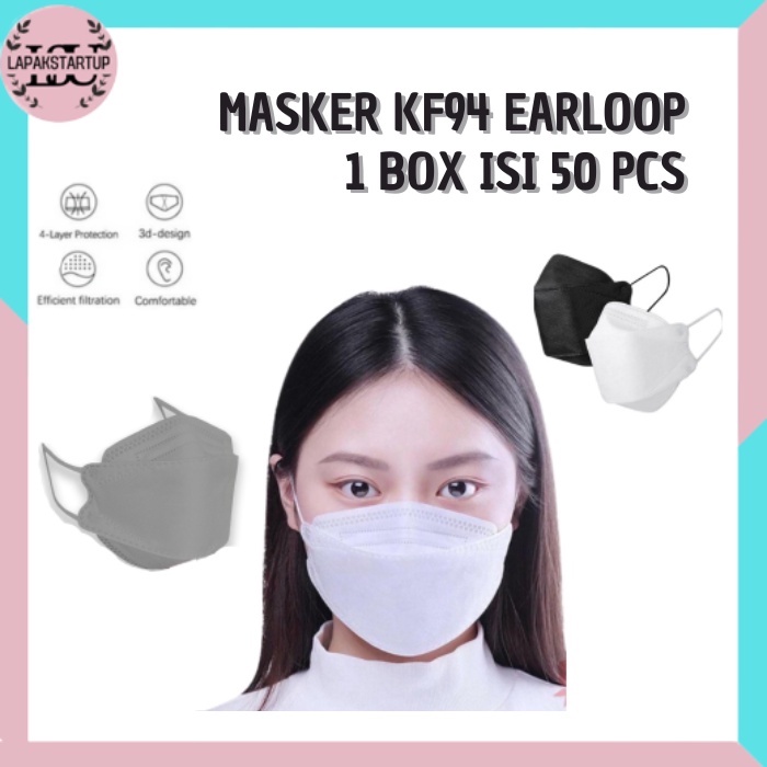 Masker KF94 Universal Protective Facemask Earloop Isi 50