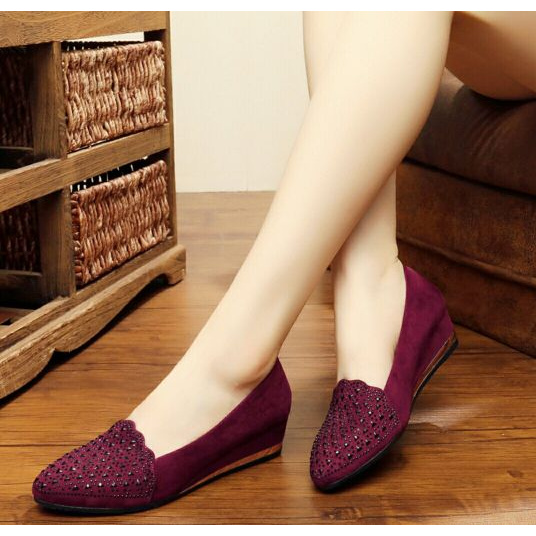 SEPATU WEDGES JS09 MAROON