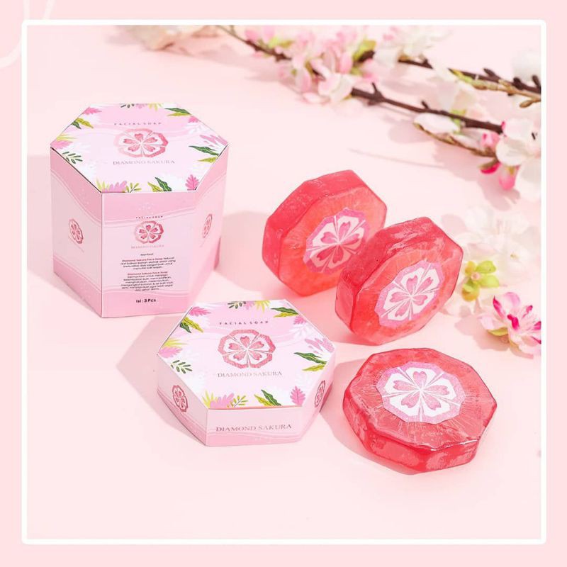 1box sabun diamond sakura 3pcs