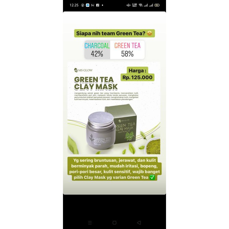 green tea clay mask