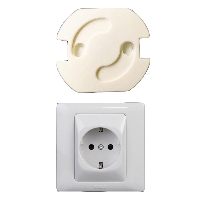 Safety Socket Plug Listrik EU Spring Style - White
