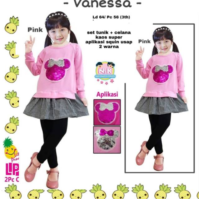 vanessa set squin usap 2warna