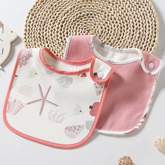 Coral Pink Set Bibs Isi 2