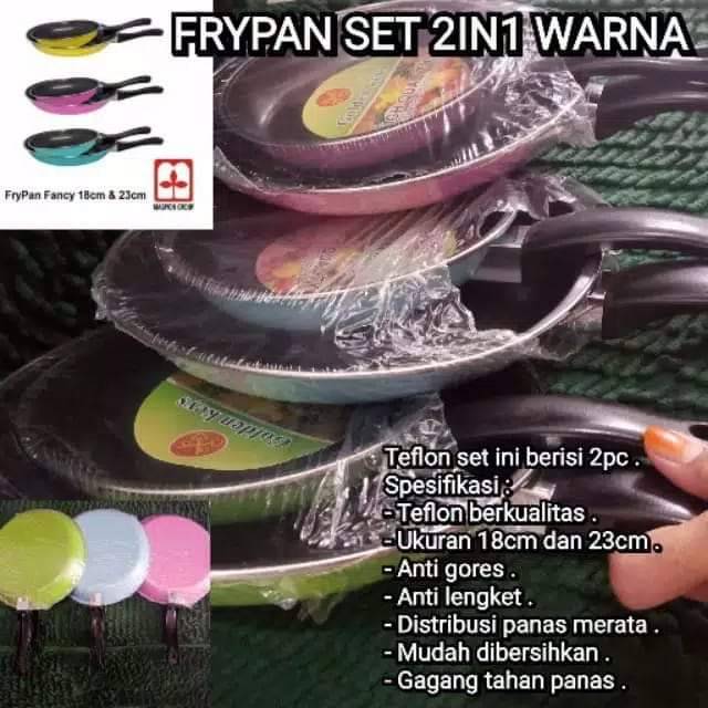 Frypan set warna / teflon set
