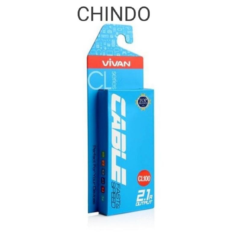 KABEL DATA VIVAN CL100 100CM/ DATA CABLE IPHONE WHITE 2.1A OUTPUT