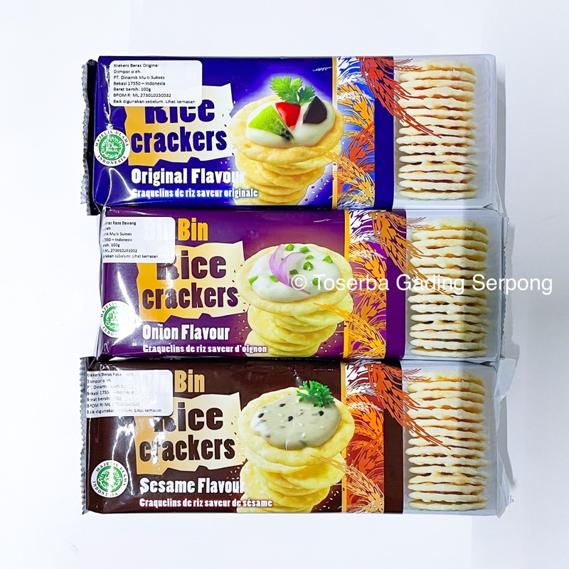 Bin Bin Rice Crackers biskuit 100gr