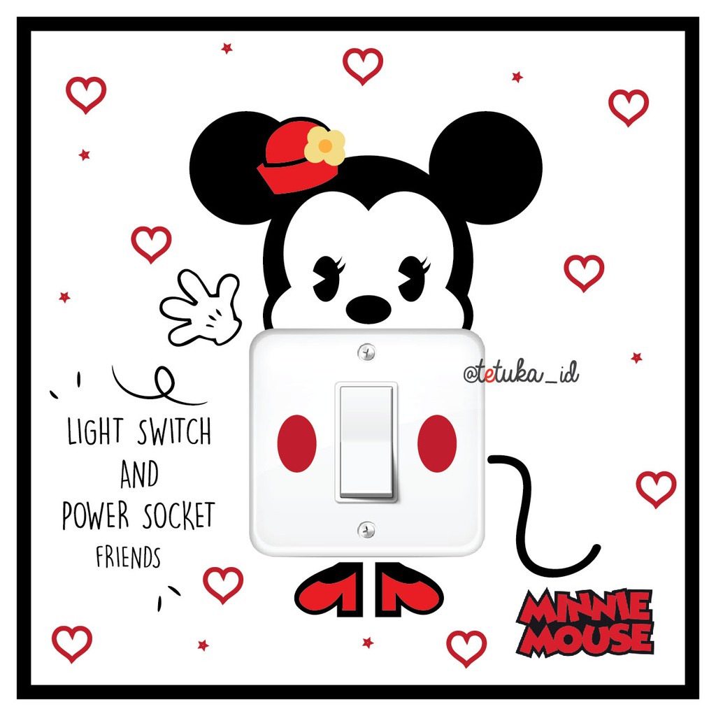 Minnie Light switch / Power Socket wall sticker