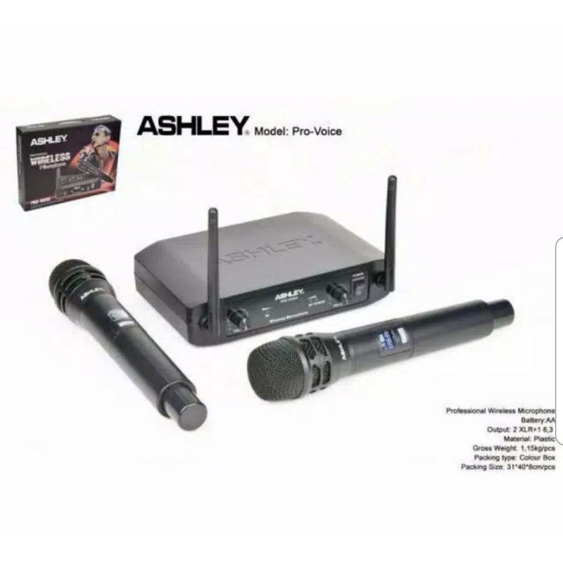 Mic Wireless Ashley Pro Voice Handle Handle Original