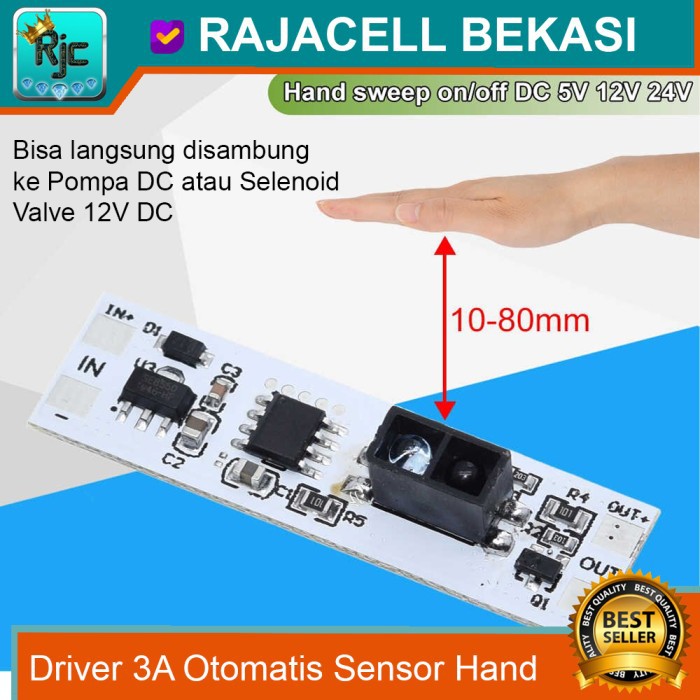 Hand Sweep Sensor IR Proximity Switch 12v 3A Sensor Kran Otomatis