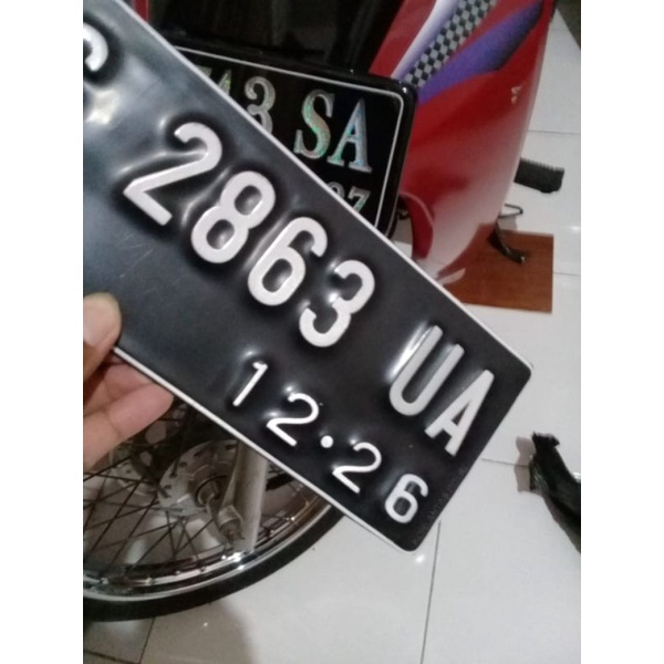 plat motor 2pc/sepasang
