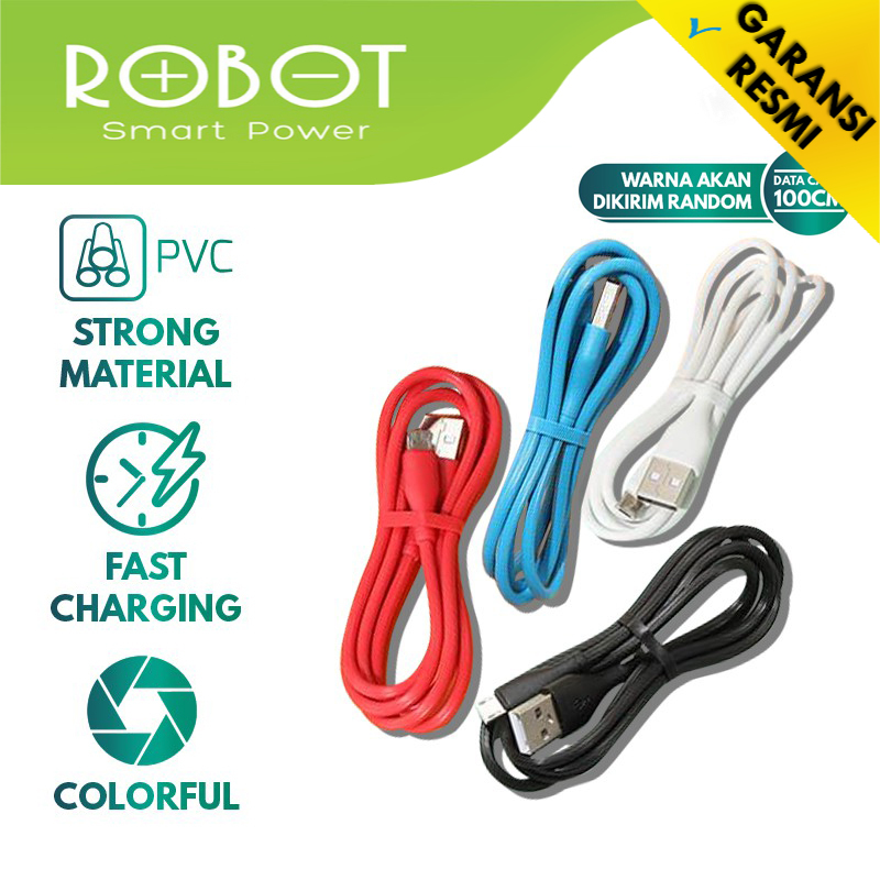 ROBOT Kabel Data RT-CD100 Android Micro USB 1M Data Cable - Garansi Resmi 1 Tahun