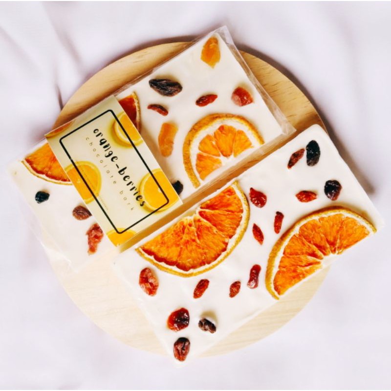 orange-berries chocolate bark