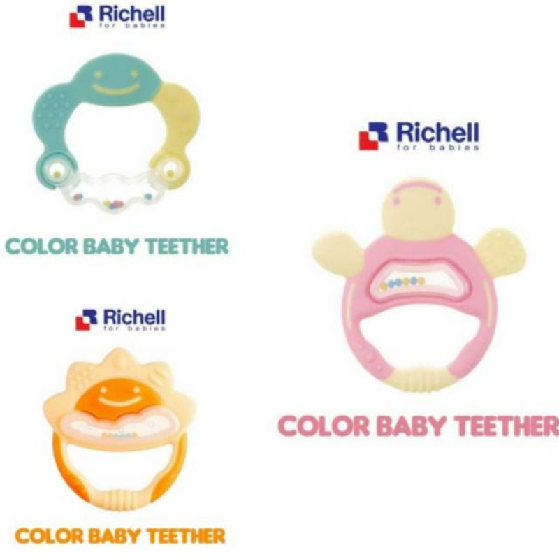 Richell Color Baby TEETHER with Case