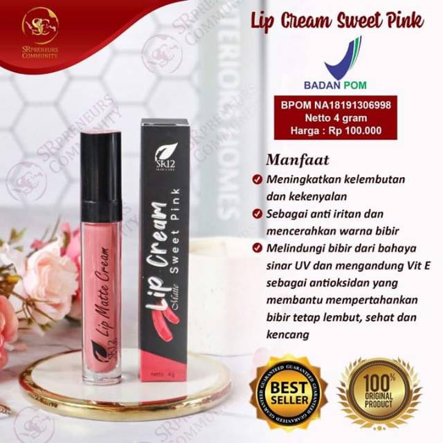 Lipcream Matte Sweet Pink
