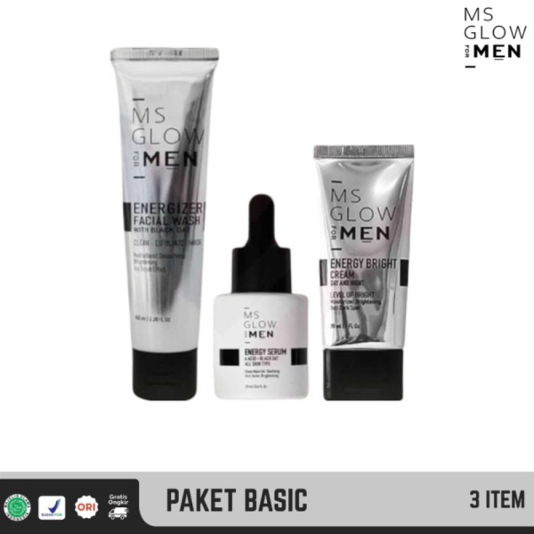 Promo MS GLOW MEN  BASIC  COMPLETE - Besic 3in1 Limited