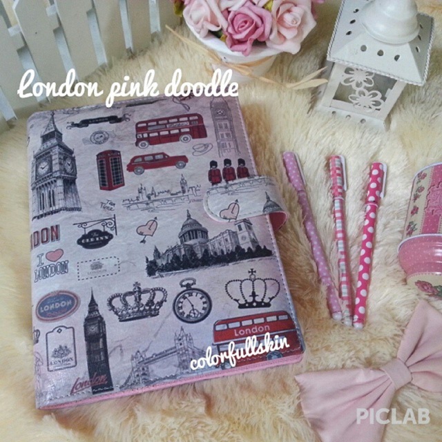 London pink doodle