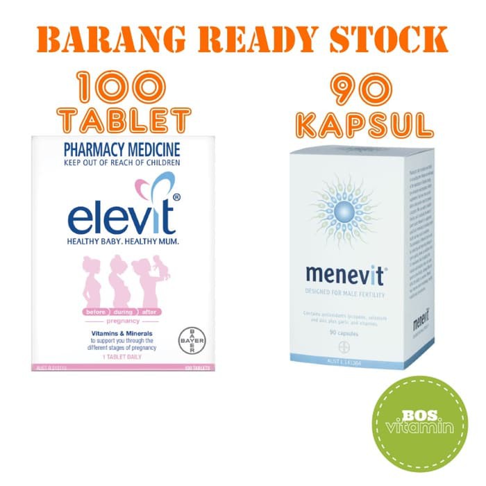 DISKON -  Elevit (100 tablet) + Menevit (90 kapsul) COMBO